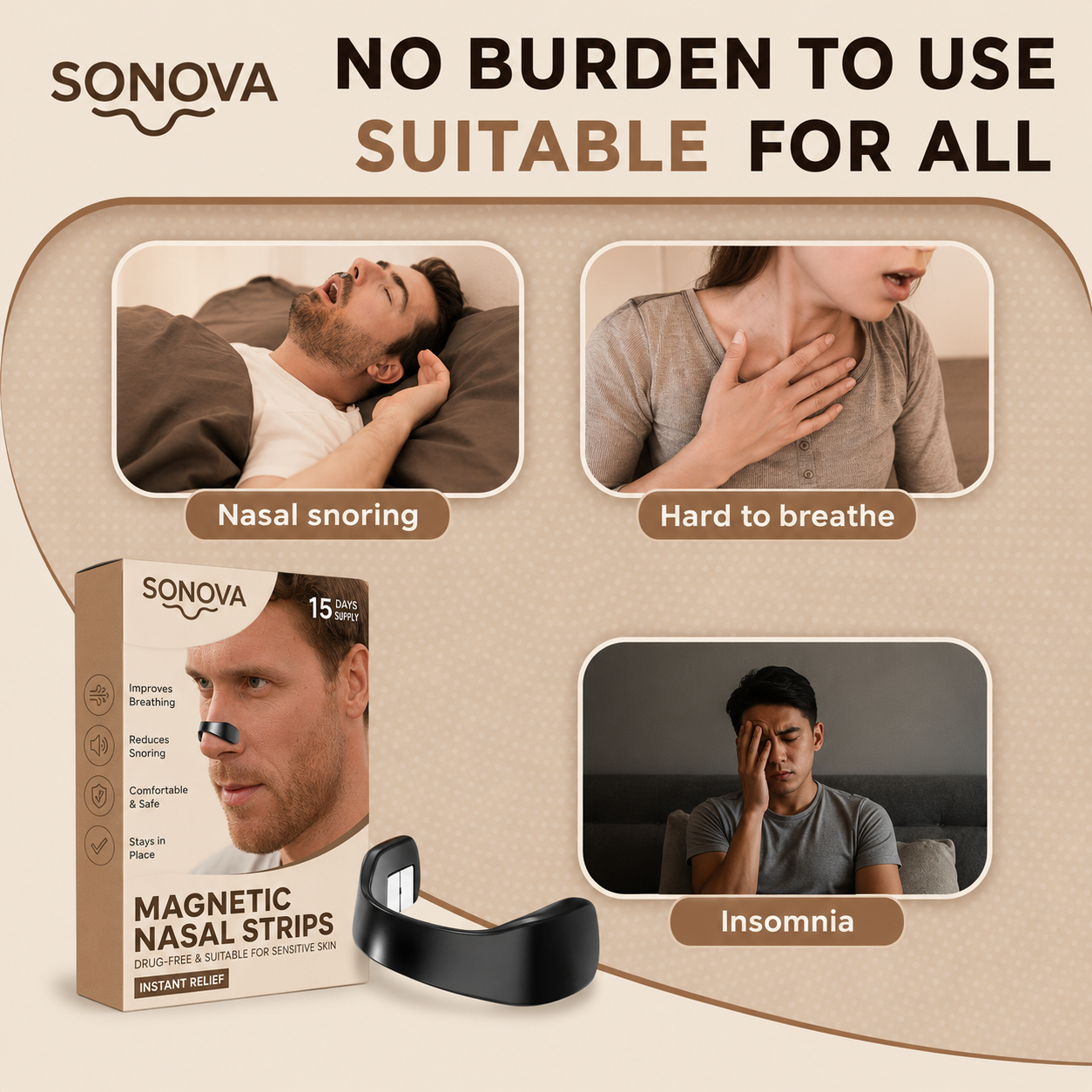 SONOVA™ Magnetic Nasal Strips