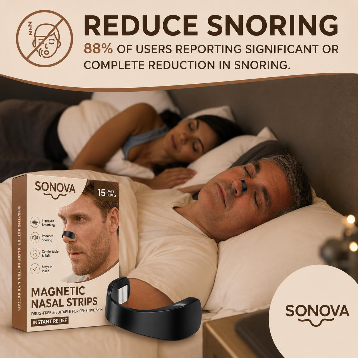 SONOVA™ Magnetic Nasal Strips
