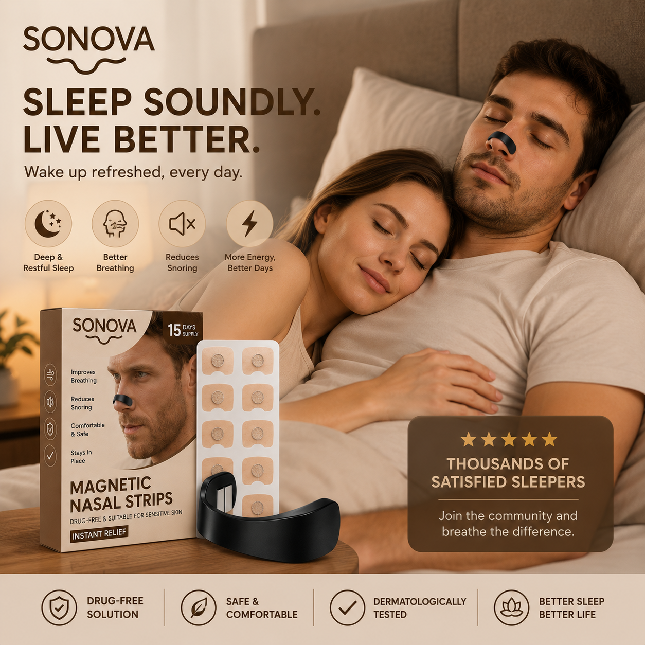 SONOVA™ Magnetic Nasal Strips